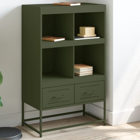 Aparador de acero verde oliva 68x39x111,5 cm de , Aparadores - Ref: Foro24-846606, Precio: 116,08 €, Descuento: %