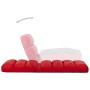 Tumbona de suelo plegable de cuero sintético rojo de vidaXL, Divanes - Ref: Foro24-325250, Precio: 139,43 €, Descuento: %