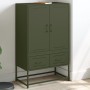Aparador de acero laminado en frío verde oliva 68x39x111,5 cm de , Aparadores - Ref: Foro24-846612, Precio: 153,23 €, Descuen...