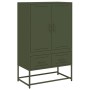 Aparador de acero laminado en frío verde oliva 68x39x111,5 cm de , Aparadores - Ref: Foro24-846612, Precio: 153,23 €, Descuen...