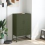 Aparador de acero laminado en frío verde oliva 68x39x111,5 cm de , Aparadores - Ref: Foro24-846612, Precio: 153,23 €, Descuen...