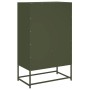 Aparador de acero laminado en frío verde oliva 68x39x111,5 cm de , Aparadores - Ref: Foro24-846612, Precio: 153,23 €, Descuen...