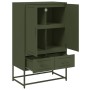 Aparador de acero laminado en frío verde oliva 68x39x111,5 cm de , Aparadores - Ref: Foro24-846612, Precio: 153,23 €, Descuen...