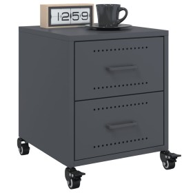 Mesitas de noche 2 unidades acero gris antracita 36x39x43,5 cm de , Mesitas de noche - Ref: Foro24-846631, Precio: 99,14 €, D...