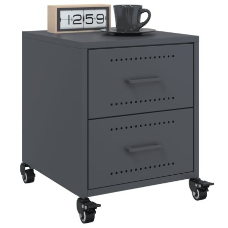 Mesitas de noche 2 unidades acero gris antracita 36x39x43,5 cm de , Mesitas de noche - Ref: Foro24-846631, Precio: 99,14 €, D...