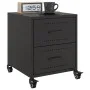 Mesitas de noche 2 uds acero negra 36x39x43,5 cm by , Nightstands - Ref: Foro24-846627, Price: 93,48 €, Discount: %
