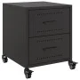Mesitas de noche 2 uds acero negra 36x39x43,5 cm by , Nightstands - Ref: Foro24-846627, Price: 93,48 €, Discount: %