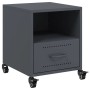 Mesita de noche acero gris antracita 36x39x43,5 cm de , Mesitas de noche - Ref: Foro24-846708, Precio: 45,65 €, Descuento: %