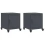 Mesitas de noche 2 unidades acero gris antracita 36x39x43,5 cm by , Nightstands - Ref: Foro24-846619, Price: 74,79 €, Discoun...