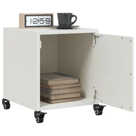 Mesitas de noche 2 unidades acero blanco 36x39x43,5 cm by , Nightstands - Ref: Foro24-846625, Price: 74,79 €, Discount: %