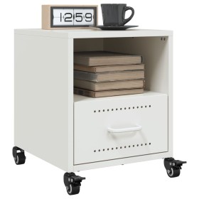 Mesitas de noche 2 unidades acero blanco 36x39x43,5 cm de , Mesitas de noche - Ref: Foro24-846715, Precio: 81,28 €, Descuento: %