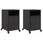 Mesitas de noche 2 unidades acero negra 36x39x59 cm de , Mesitas de noche - Ref: Foro24-846717, Precio: 78,64 €, Descuento: %