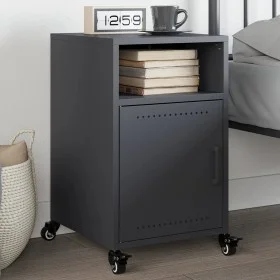 Mesita de noche acero gris antracita 36x39x59 cm by , Nightstands - Ref: Foro24-846720, Price: 46,67 €, Discount: %