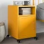 Mesita de noche acero amarillo mostaza 36x39x59 cm de , Mesitas de noche - Ref: Foro24-846722, Precio: 63,85 €, Descuento: %
