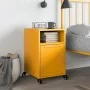 Mesita de noche acero amarillo mostaza 36x39x59 cm de , Mesitas de noche - Ref: Foro24-846722, Precio: 63,85 €, Descuento: %
