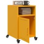 Mesita de noche acero amarillo mostaza 36x39x59 cm de , Mesitas de noche - Ref: Foro24-846722, Precio: 64,67 €, Descuento: %