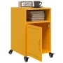 Mesita de noche acero amarillo mostaza 36x39x59 cm de , Mesitas de noche - Ref: Foro24-846722, Precio: 63,85 €, Descuento: %