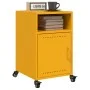 Mesita de noche acero amarillo mostaza 36x39x59 cm de , Mesitas de noche - Ref: Foro24-846722, Precio: 63,85 €, Descuento: %