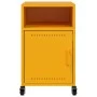 Mesita de noche acero amarillo mostaza 36x39x59 cm de , Mesitas de noche - Ref: Foro24-846722, Precio: 63,85 €, Descuento: %