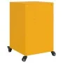 Mesita de noche acero amarillo mostaza 36x39x59 cm de , Mesitas de noche - Ref: Foro24-846722, Precio: 63,85 €, Descuento: %