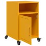 Mesita de noche acero amarillo mostaza 36x39x59 cm de , Mesitas de noche - Ref: Foro24-846722, Precio: 64,67 €, Descuento: %