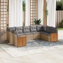 Set de sofás de jardín 9 pzas con cojines ratán sintético beige en Conjuntos de jardín | Comprar online en Foru.es