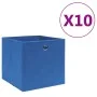 Cajas de almacenaje 10 uds tela no tejida azul 28x28x28 cm de vidaXL, Cestas para almacenaje - Ref: Foro24-325197, Precio: 41...