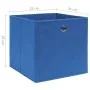Cajas de almacenaje 10 uds tela no tejida azul 28x28x28 cm de vidaXL, Cestas para almacenaje - Ref: Foro24-325197, Precio: 41...