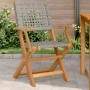 Sillas de jardín 2 uds madera maciza de acacia ratán PE gris de , Sillas de jardín - Ref: Foro24-367664, Precio: 135,50 €, De...