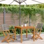 Sillas de jardín 2 uds madera maciza de acacia ratán PE gris de , Sillas de jardín - Ref: Foro24-367664, Precio: 135,50 €, De...