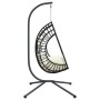 Silla colgante huevo con soporte ratán y acero beige de , Balancines de jardín - Ref: Foro24-4007411, Precio: 304,23 €, Descu...