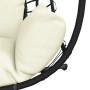 Silla colgante huevo con soporte ratán y acero beige de , Balancines de jardín - Ref: Foro24-4007411, Precio: 304,23 €, Descu...