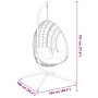 Soporte de silla colgante huevo acero negro de , Balancines de jardín - Ref: Foro24-4007413, Precio: 124,76 €, Descuento: %