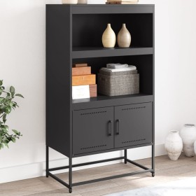 Aparador de acero negro 68,5x38,5x123,5 cm de , Aparadores - Ref: Foro24-846500, Precio: 117,10 €, Descuento: %