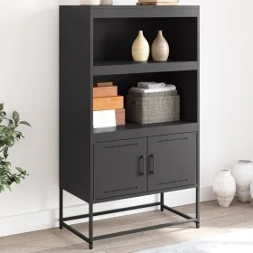 Aparador de acero negro 68,5x38,5x123,5 cm de , Aparadores - Ref: Foro24-846500, Precio: 115,59 €, Descuento: %