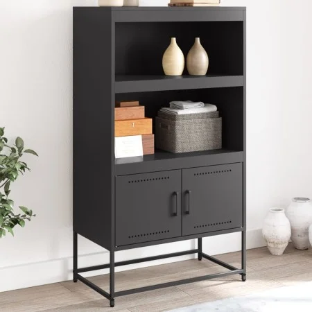 Aparador de acero negro 68,5x38,5x123,5 cm by , Sideboards - Ref: Foro24-846500, Price: 115,59 €, Discount: %