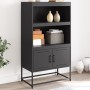 Aparador de acero negro 68,5x38,5x123,5 cm de , Aparadores - Ref: Foro24-846500, Precio: 117,10 €, Descuento: %