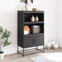 Aparador de acero negro 68,5x38,5x123,5 cm de , Aparadores - Ref: Foro24-846500, Precio: 117,10 €, Descuento: %
