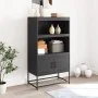 Aparador de acero negro 68,5x38,5x123,5 cm by , Sideboards - Ref: Foro24-846500, Price: 115,59 €, Discount: %