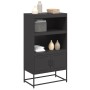 Aparador de acero negro 68,5x38,5x123,5 cm de , Aparadores - Ref: Foro24-846500, Precio: 117,10 €, Descuento: %