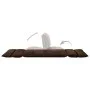 Tumbona de suelo plegable microfibra marrón de vidaXL, Divanes - Ref: Foro24-325258, Precio: 94,95 €, Descuento: %
