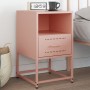 Mesita de noche de acero rosa 36x39x60,5 cm de , Mesitas de noche - Ref: Foro24-846556, Precio: 46,05 €, Descuento: %
