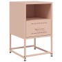 Mesita de noche de acero rosa 36x39x60,5 cm de , Mesitas de noche - Ref: Foro24-846556, Precio: 46,05 €, Descuento: %