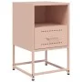 Mesita de noche de acero rosa 36x39x60,5 cm de , Mesitas de noche - Ref: Foro24-846556, Precio: 46,06 €, Descuento: %