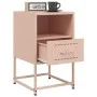 Mesita de noche de acero rosa 36x39x60,5 cm de , Mesitas de noche - Ref: Foro24-846556, Precio: 46,06 €, Descuento: %