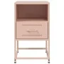 Mesita de noche de acero rosa 36x39x60,5 cm de , Mesitas de noche - Ref: Foro24-846556, Precio: 46,06 €, Descuento: %