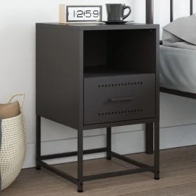 Nachttisch aus schwarzem Stahl, 36x39x60,5 cm. von , Nachttische - Ref: Foro24-846554, Preis: 43,52 €, Rabatt: %