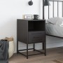 Mesita de noche acero negra 36x39x60,5 cm de , Mesitas de noche - Ref: Foro24-846554, Precio: 44,46 €, Descuento: %