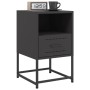 Mesita de noche acero negra 36x39x60,5 cm de , Mesitas de noche - Ref: Foro24-846554, Precio: 44,46 €, Descuento: %