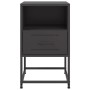 Mesita de noche acero negra 36x39x60,5 cm de , Mesitas de noche - Ref: Foro24-846554, Precio: 44,46 €, Descuento: %
